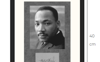 Uusi Martin Luther King Jr. taulu kehystetty