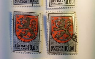 Suomen historiallinen vaakuna postimerkki 10 markka