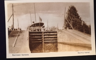 VANHA Postikortti Saimaan Kanava 1920-l Laiva
