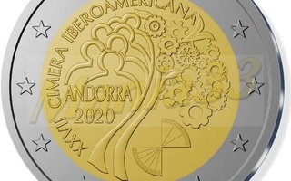 2€ Juhlaraha Andorra 2020 Iberoamericano