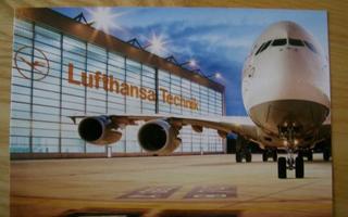 Postikortti Lufthansa Airbus A380