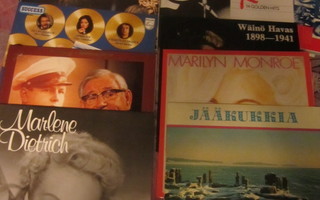 Levypaketti 8 kpl Marilyn, Marlene Dietrich, Georg Malmsten