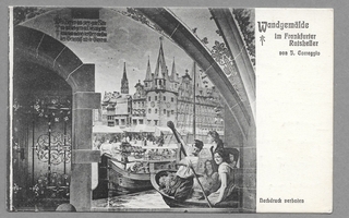 Saksa Wandgemälde im Frankfurter Ratskeller kulk. 1906