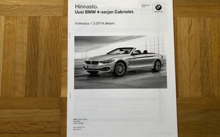 Hinnasto BMW 4-sarja Cabriolet F33 vuodelta 2014, esite