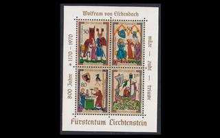 Liechtenstein 527-30BL8 ** Muistolaulajia (1970)