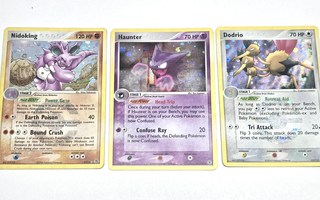 Pokemon - 3kpl holo EX Fire Red & Leaf Green kortteja