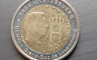 Luxemburg, 2 euron kolikko v. 2004, siisti