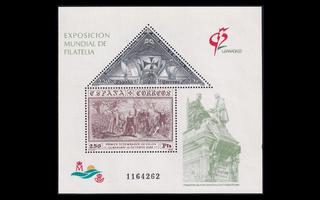 Espanja 3062-3BL44 ** Postimerkkinäyttely GRANADA (1992)