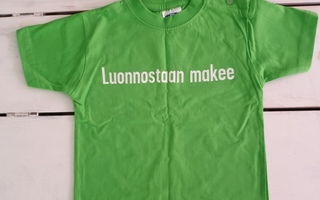 UUSI vihreä "Luonnostaan makee"-T-paita, koko 92/98 cm