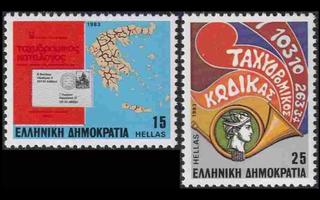 Kreikka 1511-2 ** Postinumeroiden käyttöönotto (1983)