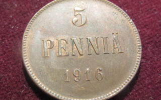 5 penniä 1916