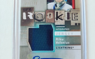 09-10 SPx Rookie Autographed Jersey - Riku Helenius /799