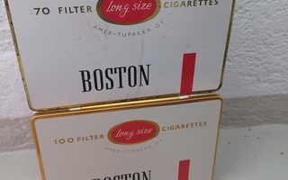 2kpl Boston peltinen tupakkalaatikko