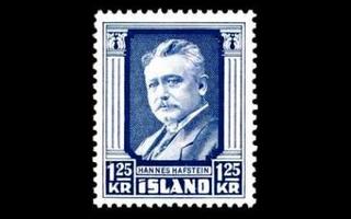 Islanti 293 ** Hannes Hafstein 1,25 kr (1954)