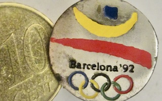 VANHA Merkki Olympia 1992 Barcelona Espanja Messinkiä
