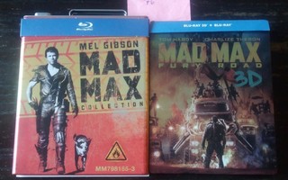 Mad Max collection ja Fury road 3D+blu-ray steelbookit