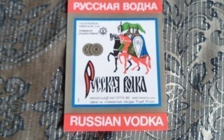 Venäläinen vodka etiketti