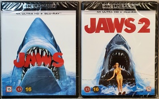 Jaws ja Jaws 2 - 4K Ultra HD + Blu-ray