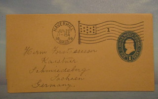 VANHA KIRJE USA 1899 HAVERHILL- GERMANY  (E26)