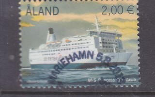 Åland 2013 2€ laiva ep. leimalla