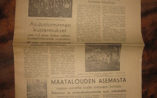 Sanomalehti  Karjalan Sanomat  nro 4 / 1949