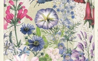Päivänsini ja muut kukat (Tausendschön-kortti)