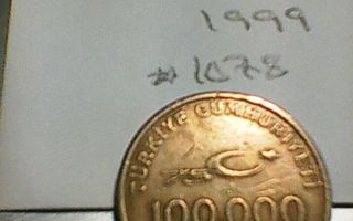 Turkki 100 000 lira 1999, km#1078