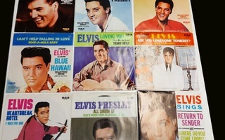 Elvis singlelevyjä - kokoelma kuvakannellisia ELVIS sinkkuja