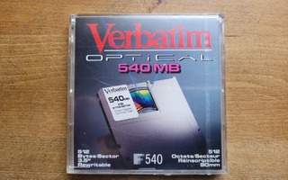 Uusi 540mb Verbatim 3.5" optical