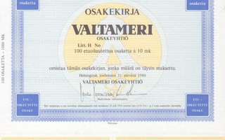 OKK 1986 Valtameri Oy spec pörssi, Helsinki