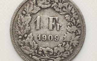 Sveitsi 1 Franc 1909B, Hopeakolikko
