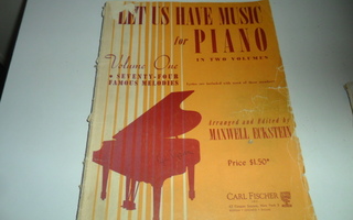 Nuotti laulu Pianokirja : Lets Us Have Mucic for Piano 1940