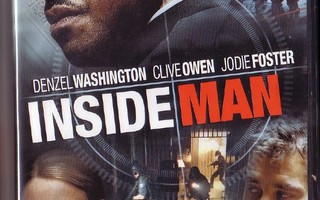 dvd, Inside Man (D Washington, C Owen, J Foster) Uusi / New