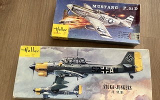 Heller 1/72 Mustang P51D ja Stuka JU. 87.B1