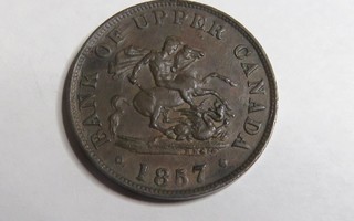Kanada half penny token 1857