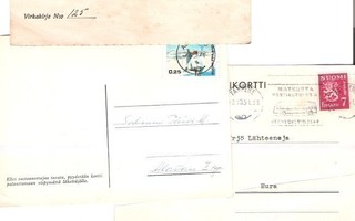 Huomautuksia, 4 kpl. , 1940 - 1960 lukua.