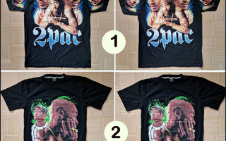 Tupac Shakur T-paitoja koot: L & XL [Rap Gangsta]  15e/kpl