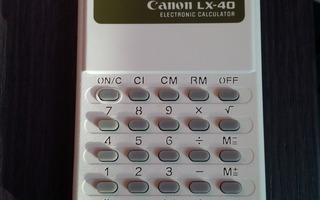Canon LX-40 taskulaskin 80-luvulta, harvinainen