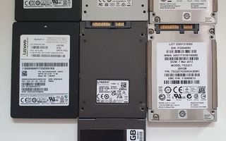 SSD kovalevyt levyt 3x 480GB 2x 240GB 2x 200GB