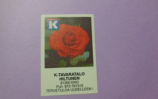 TT-etiketti K K-Tavaratalo Hiltunen, Eno