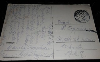 KP-kortti Pohjois Satakunnan SK-piiriin 1942 PK900/12