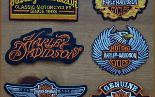 6 kpl Harley-Davidson kangasmerkkejä