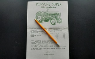 Porsche Super 38hv traktorin esite 60-luku