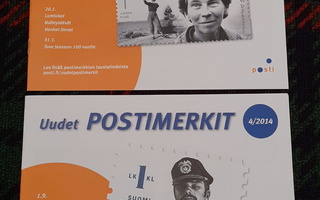 Uudet postimerkit 2014 Tove Jansson  Tom of Finland