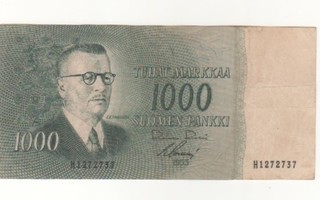 1000 markkaa 1955 , sarja H,  ROS-Sac