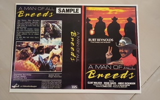 A man of all breeds (HUOM) VHS kansipaperi / kansilehti