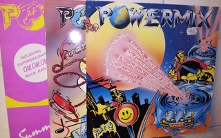 3 kpl LP :  POWERMIX 1 &  VOL. 3 &  PART IV ( SIS POSTIKULU)