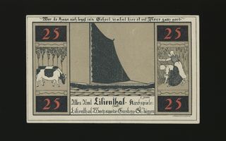 Saksa Notgeld 25 Pfennig, Lilienthal 1.10.1920