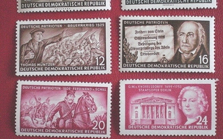 DDR postimerkit 1950 luvulta  8 kpl
