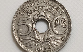 Ranska 5 Centimes 1932